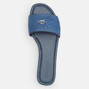 New💙Coach Denim Blue Slide Sandal
